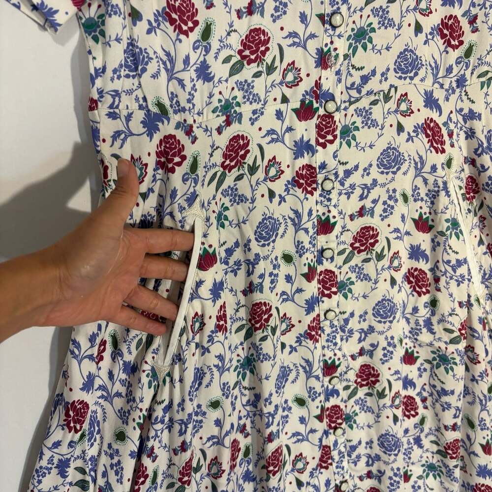 Sendero Midi Dress Womens L Western Prairie Cottagecore Coastal cowgirl - Picture 6 of 11